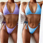 Fashion Sexy Solid Color Strap Split Ladies Swimsuit