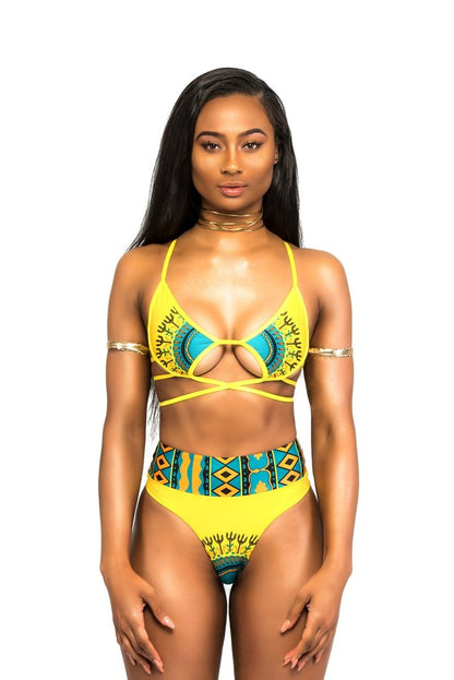African Print Two-Pieces Swi,suit Bikini Set