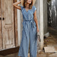 Spring and summer casual jumpsuit stripes