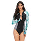 One-piece long-sleeved surfing suit swimsuit