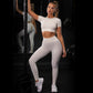 Knitted Solid Color Fitness Sports Yoga Wear
