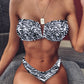 V-shaped bikini wrap chest swimsuit