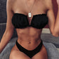 V-shaped bikini wrap chest swimsuit