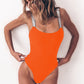 Bikini Solid Color One-piece Swimsuit Women Swimsuit