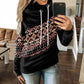 Hip-hop Long-sleeved Print Street Hipster Pullover Sweater With Thickened Fleece