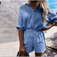New Women's Wear European And American Cotton Linen Shirt Loose Casual Fashion Irregular Two Piece Suit