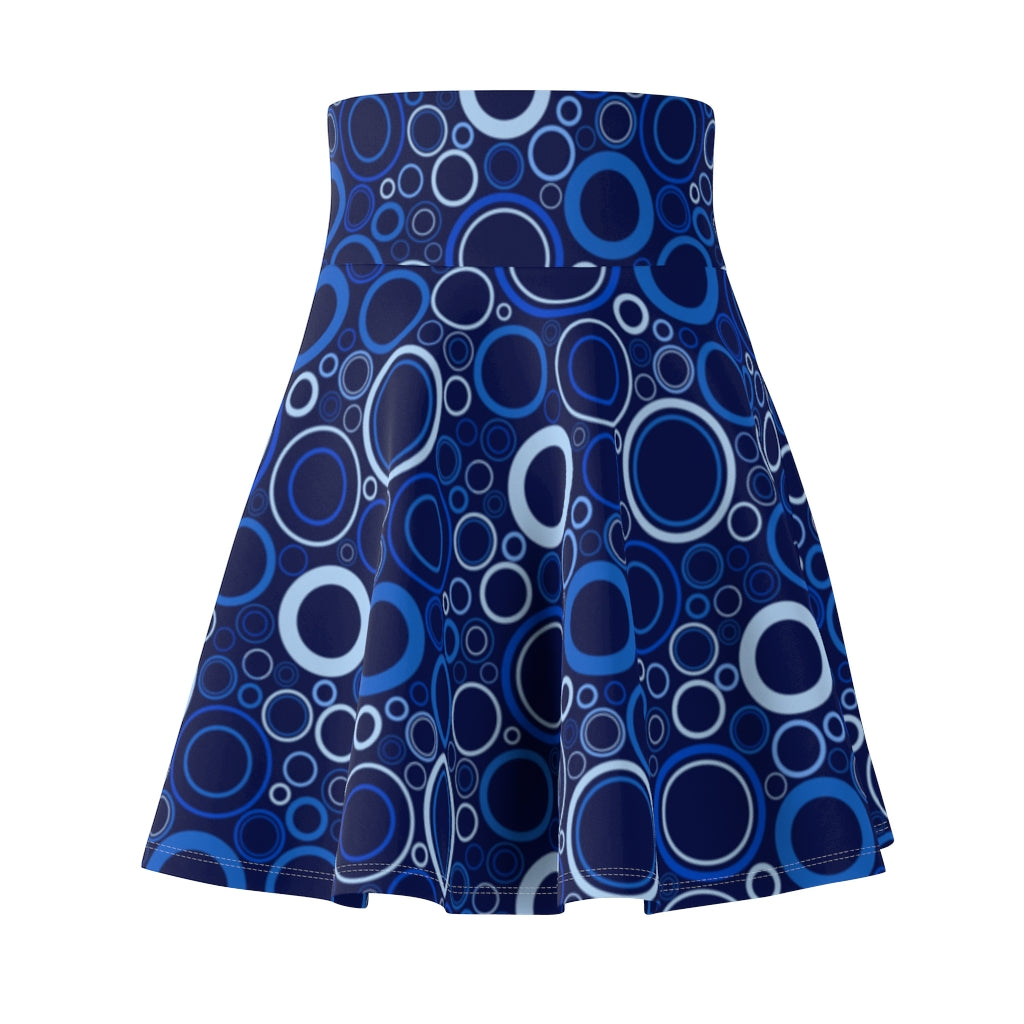 Blue Circle Skater Skirt