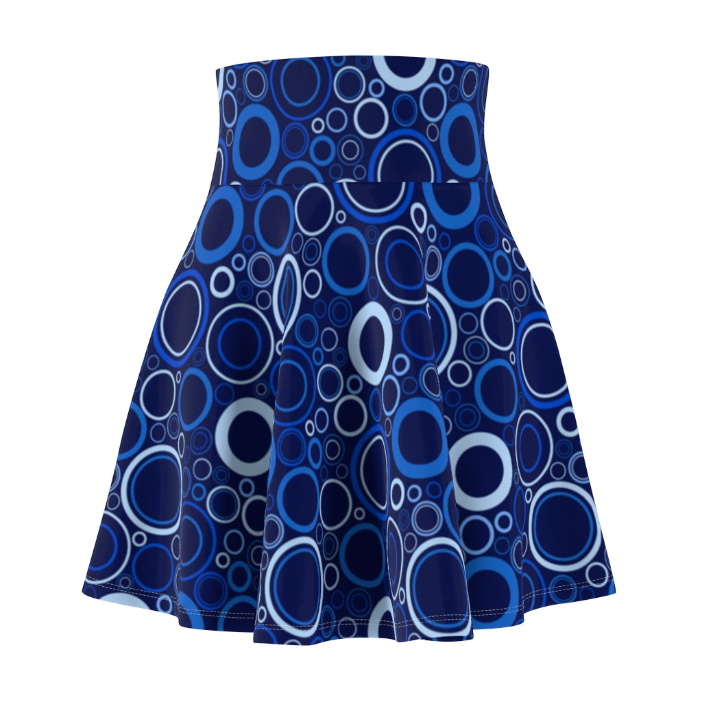 Blue Circle Skater Skirt
