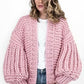 Lantern Sleeve Sweater Coat