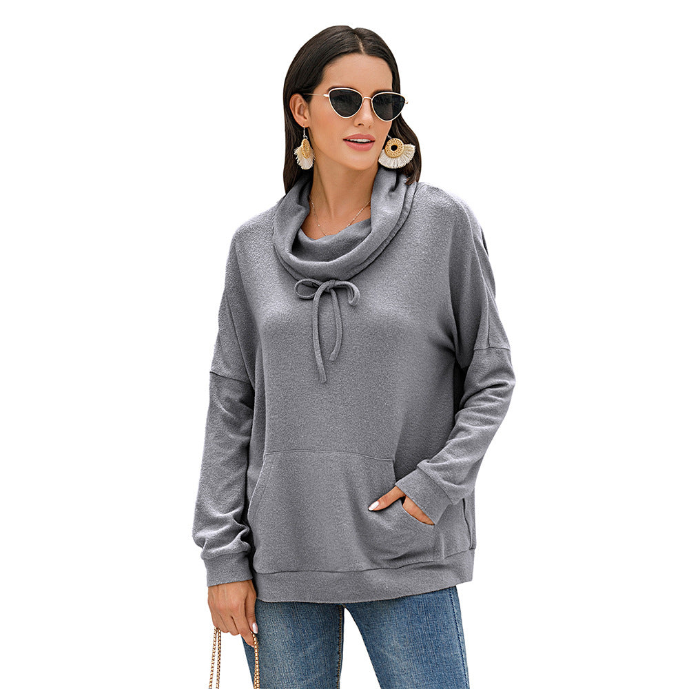 Loose long-sleeved Solid Color Pullover Sweater