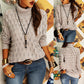 Solid Color High Neck Long Sleeve Loose Casual Sweater