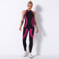 Two-piece Seamless Knitted Striped Sports Yoga Wear Vest