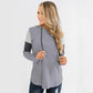 Top Loose Design Hoodie Long-sleeved Contrast Sweater