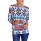 Fashion Printed Long-Sleeved Hooded Casual Loose Sweater