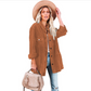 Casual Solid Color Lapel Loose Mid-length Shirt Jacket