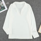 Loose V-neck Pullover Solid Color Stand-up Collar Sweater