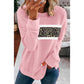 Pattern Print Long-Sleeved Round Neck Casual Sweater
