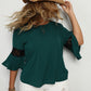European And American Loose Large Size Women's Blouse Hollow Sleeve Casual Shirt