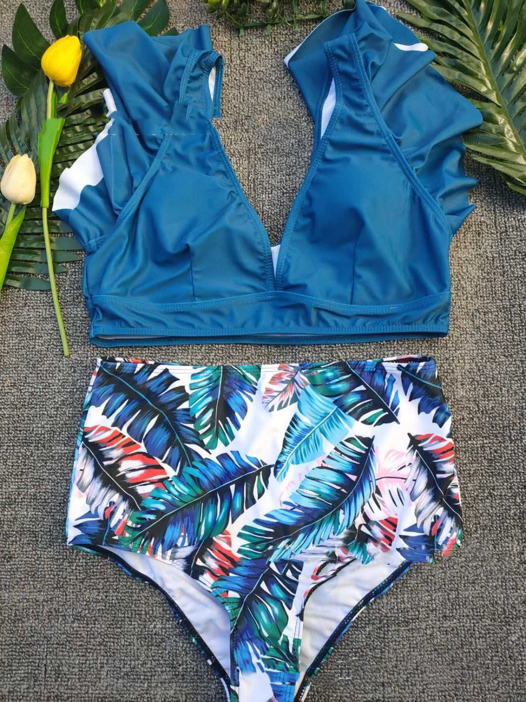 Sexy Swimsuit Printed Split Bikini Swimsuit Women Swimwear