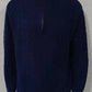 Men's New Solid Color Zipper Half Turtleneck Long Sleeve Sweater