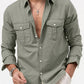 Men's New Multi-Pocket Casual Long-Sleeved Shirt