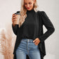 Women's Casual Solid Color Half Turtleneck Long Sleeves Fake Two Piece Shirt