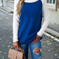 New Women's Color Contrast Turtleneck Solid Color Sweater