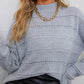 Women's New Casual Loose Solid Color Half turtleneck Long Sleeve Sweater Pullover
