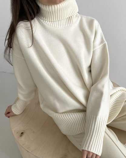 Hirsionsan Women's Turtle Neck Cashmere Winter Sweater
