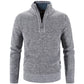 Winter Men's Fleece Thicker Sweater Half Zipper Turtleneck Warm Pullover Quality Slim Knitted Wool Sweaters